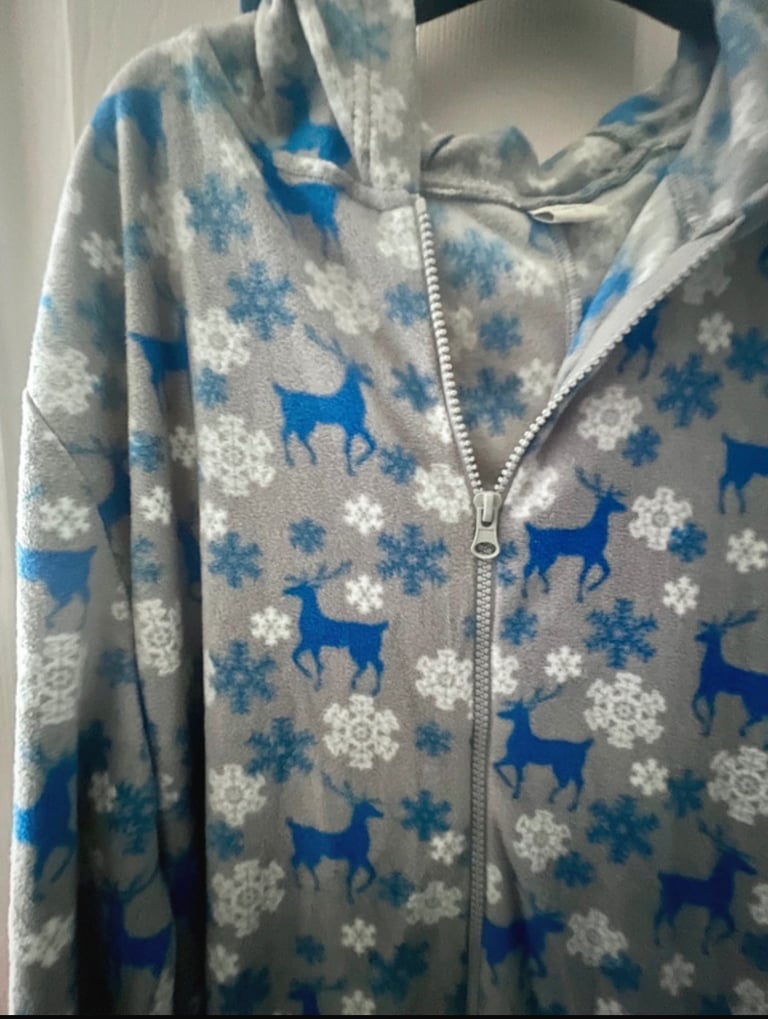 image for Christmas Reindeer All In One Men’s Pyjamas Size Large 