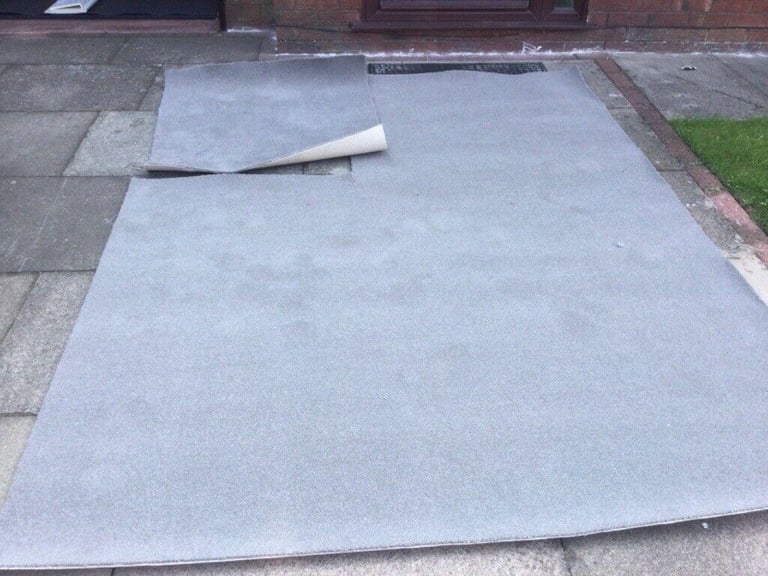 Brand new  grey carpet hessian backed 80% wool
