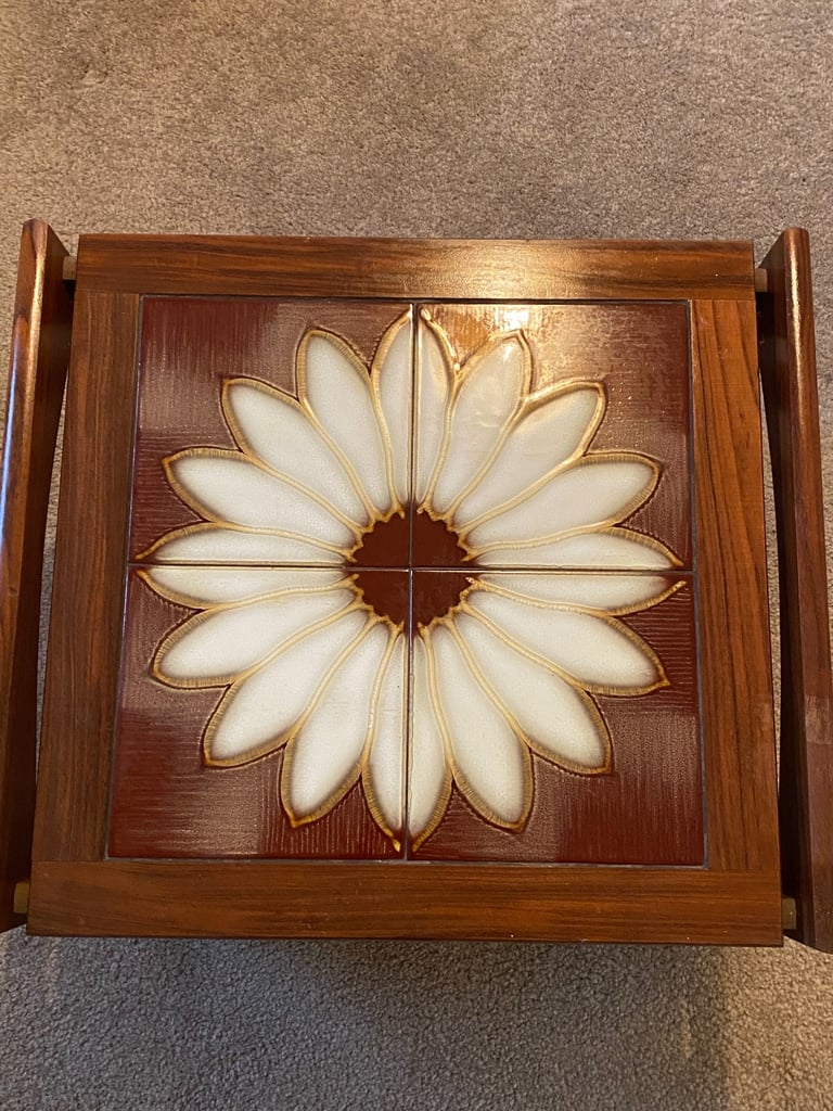Vintage Mahogany Tiled Side/Coffee Table