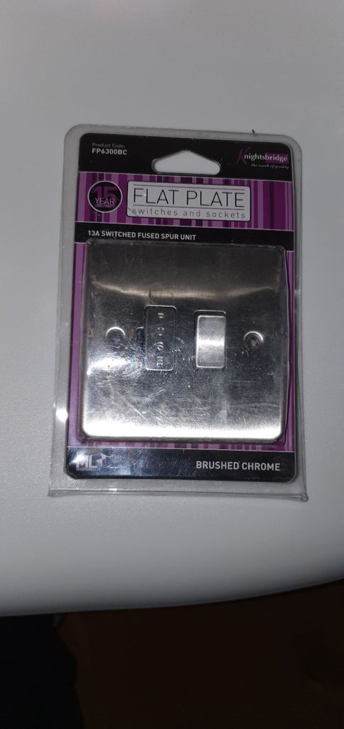 image for ⚡⚡Knightsbridge FP6300BC 13A Switched fused spur brushed chrome ⚡