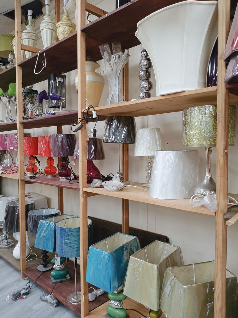 Varieties of lamps are in stock (£20-£40)