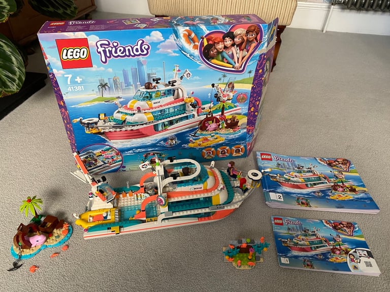 LEGO Friends Rescue Mission Boat 41381 complete, re-bagged, boxed & instructions