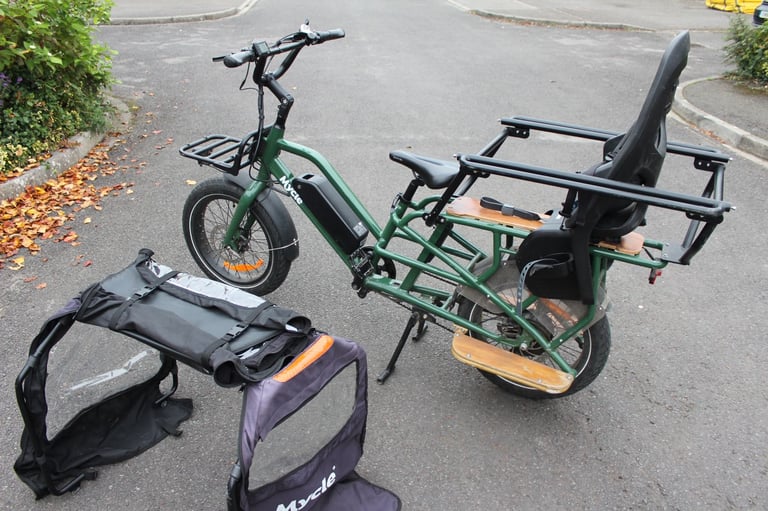 Mycle Electric Cargo bike bicycle  with accessories 