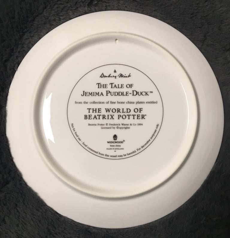 Wedgwood/Danbury mint ‘The world of Beatrix potter’ plate collection  