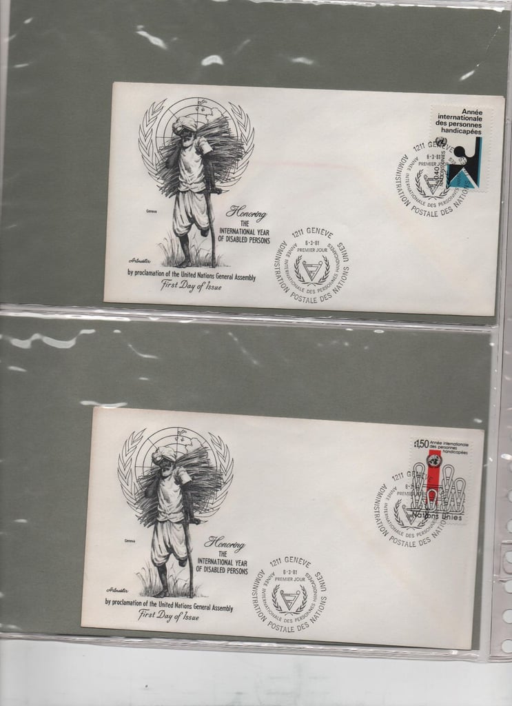 23 United Nations first day covers