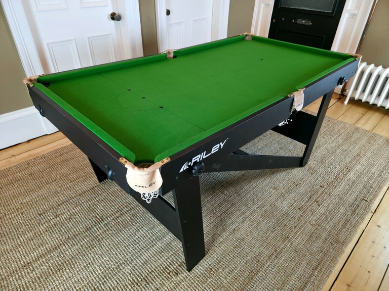 RILEY BCE SNOOKER & POOL TABLE | 6ft | ROLLING LAY FLAT FOLDING | BILLIARDS 