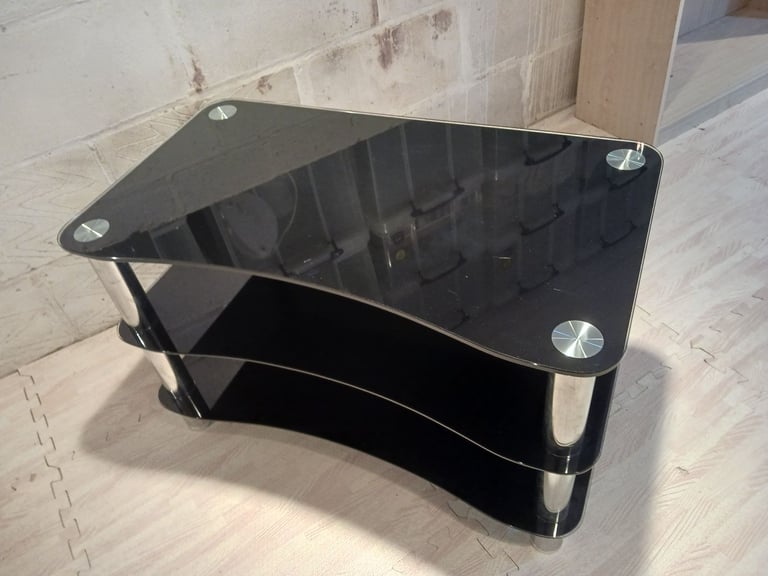 image for Free Glass & Chrome TV Stand