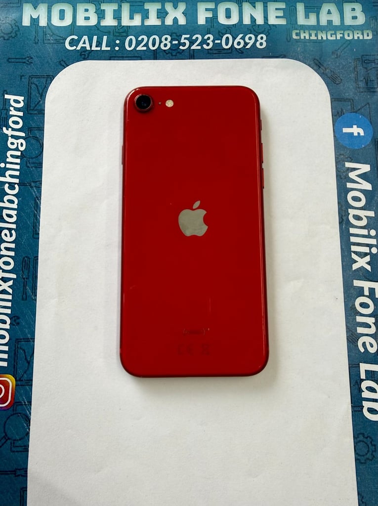 Apple iPhone SE 2020 64GB Red Unlocked Battery Health 94% Touch ID Working Latest iOS 18.7.1 