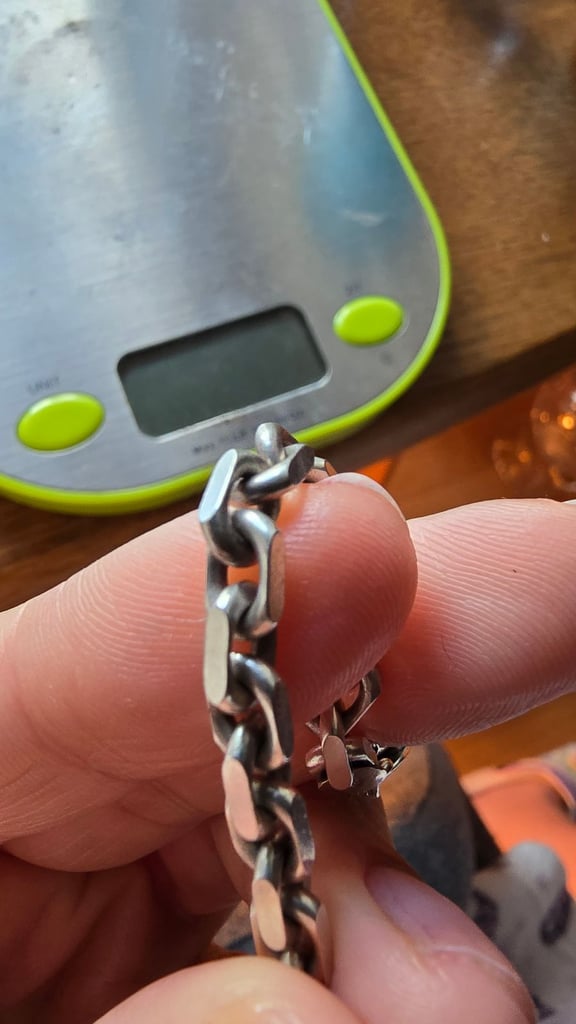 Men's Solid 925 Sterling Silver Curb Chain Necklace ( 46 grams in weight )