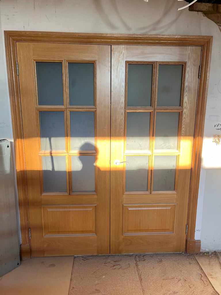 image for Oak double wooden doors 
