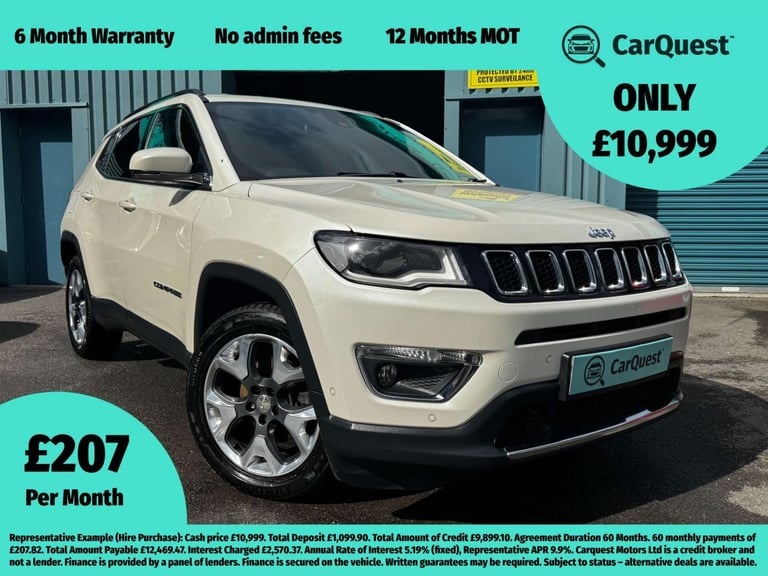 2019 Jeep Compass 1.6 Compass Limited Edition MultiJet II 4x2 5dr SUV Diesel Man