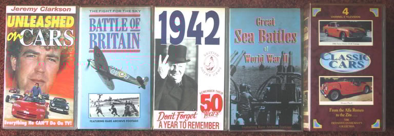 Large collection of VHS tapes