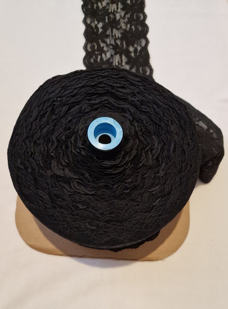 Lace Trim 5.51"/14 cm wide 50Yards/45.72 m New Bridal Wedding Scallop Edge Black