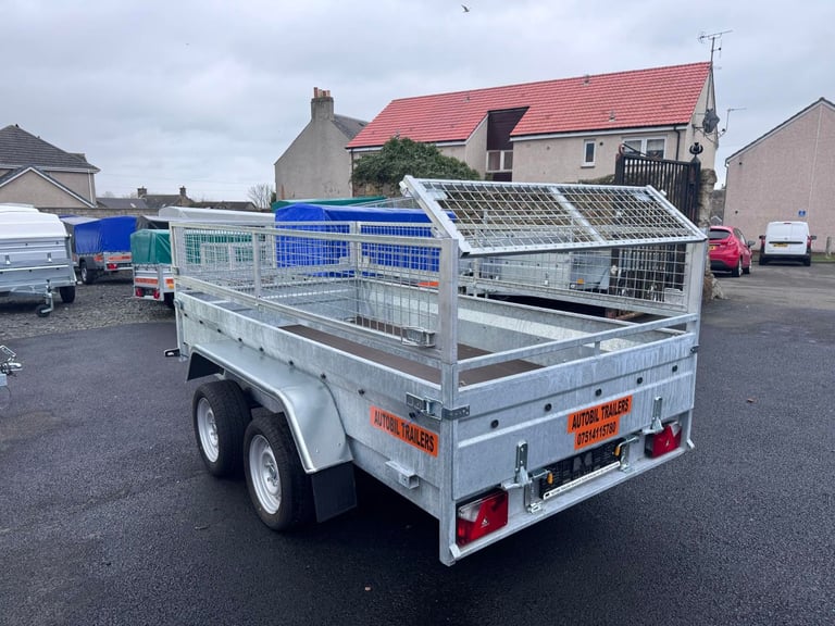 BRAND NEW 10ft X 5ft MASTER TWIN AXLE HEAVY DUTY NIEWIADOW TRAILER 40CM MESH AND LOADING RAMPS