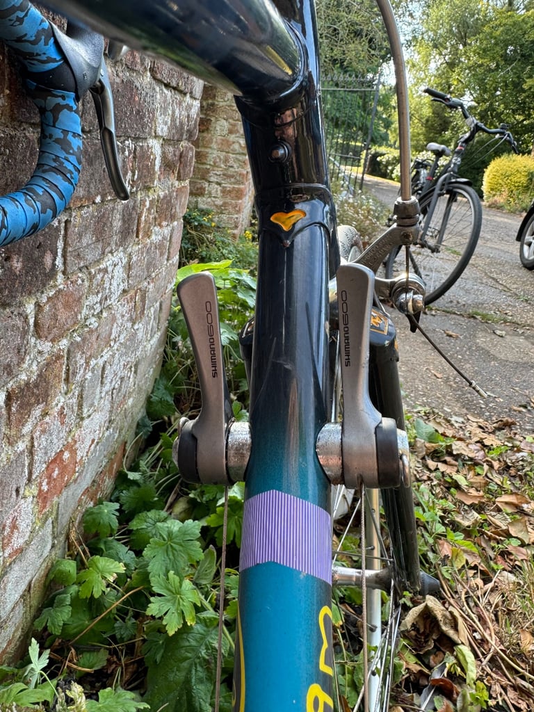 Handmade Italian vintage 1980s Rossin racing bike with Shimano 600 group set