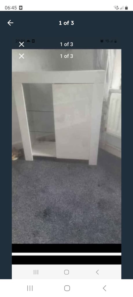 image for White gloss door cabinet 