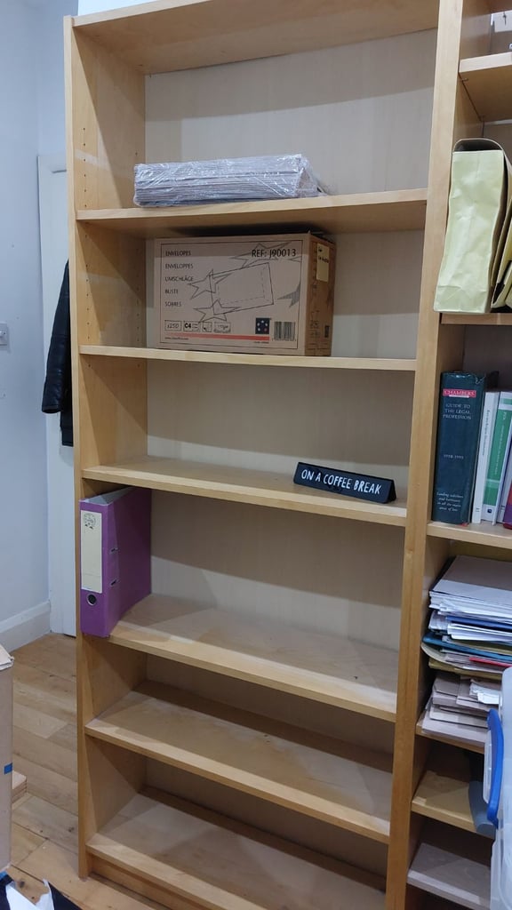 Good strong solid wood bookshelves