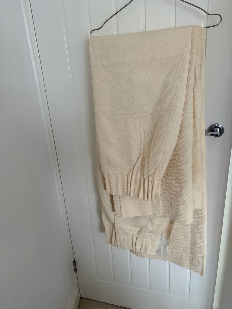 Beautiful Creams Curtains,self Design, ,Good Quality less used Bargains