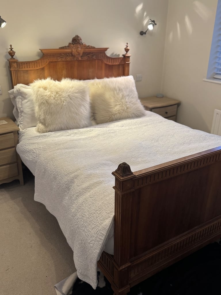 Antique French double bed 