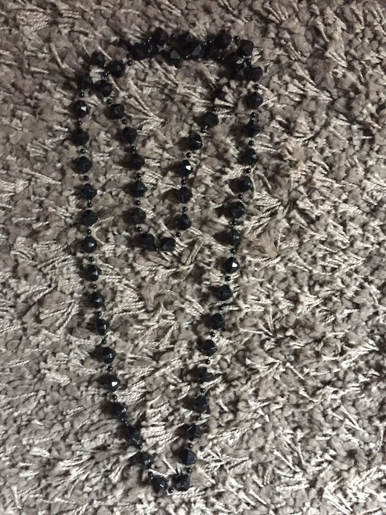 Black Costume Jewellery Necklace. 46" approx. 