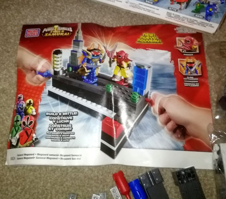 Mega Bloks Power Rangers Super Samurai 5824 Claw Battlezord v Mooger Complete