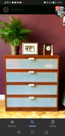 IKEA Hopen frosted glass chest of drawers | in Motherwell, North  Lanarkshire | Gumtree