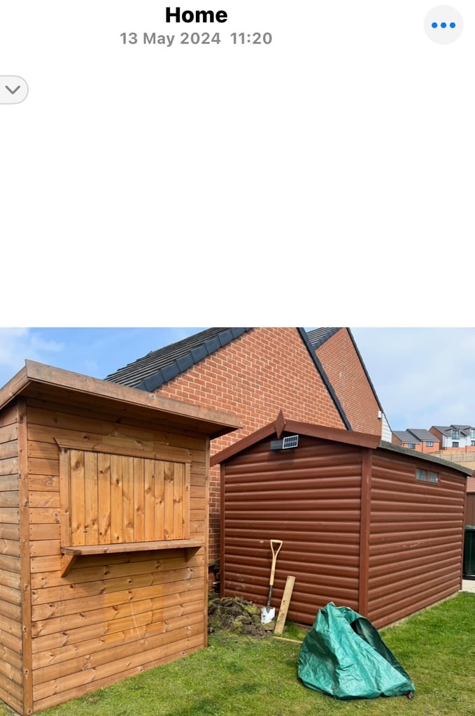 Garden Bar - Pent Shed with Hatch High Quality with Rubber Roof - Optics - Great for BBQ’s