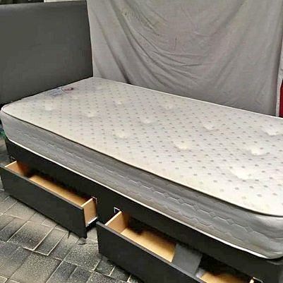 image for Divan 4ft6 Double bed base + Luxury Headboard & Premium Quality ¬¬ Cash On Delivery