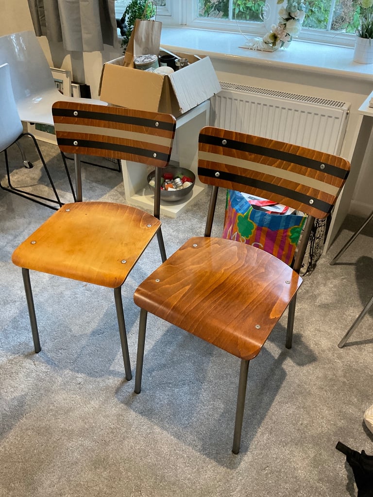 2 x retro designer chairs by Olivia Scott-Taylor