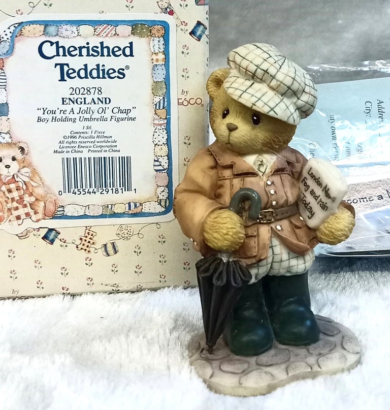 image for Cherished Teddies Bear "England" Boxed With Certificate