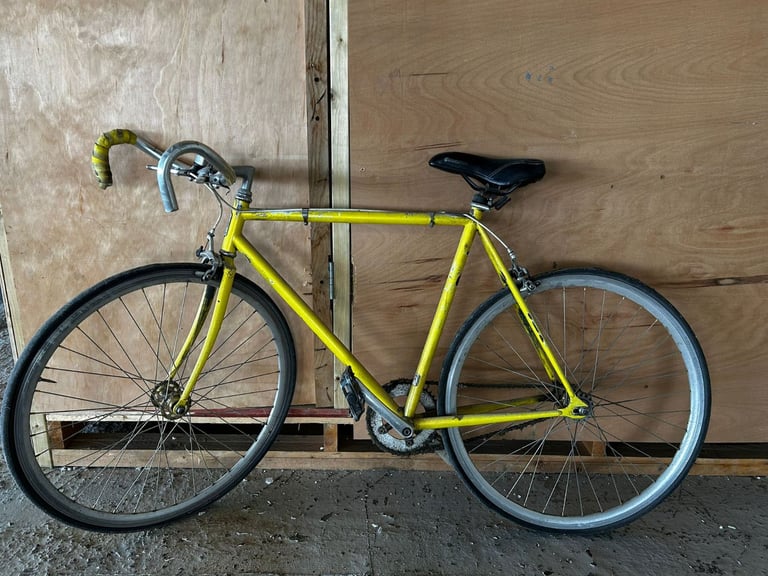 image for Vintage 70's Fuji Special Road Racer Bike Frame Yellow