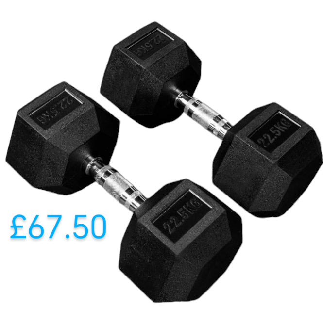 image for Hex Dumbbells 2 x 22.5kg Brand-new in boxes 