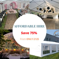 AFFORDABLE HIRE – SAVE 75% - Marquee Hire / Garden Igloo Hire / Table 