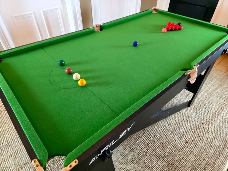 RILEY BCE SNOOKER & POOL TABLE | 6ft | ROLLING LAY FLAT FOLDING | BILLIARDS 