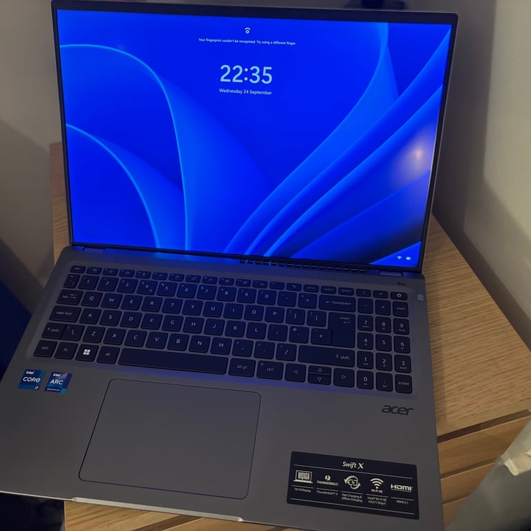 Acer Swift X nearly new.