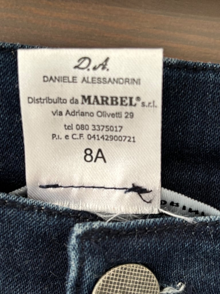 Designer Daniele Alessandrini Jeans for Girls Age 8