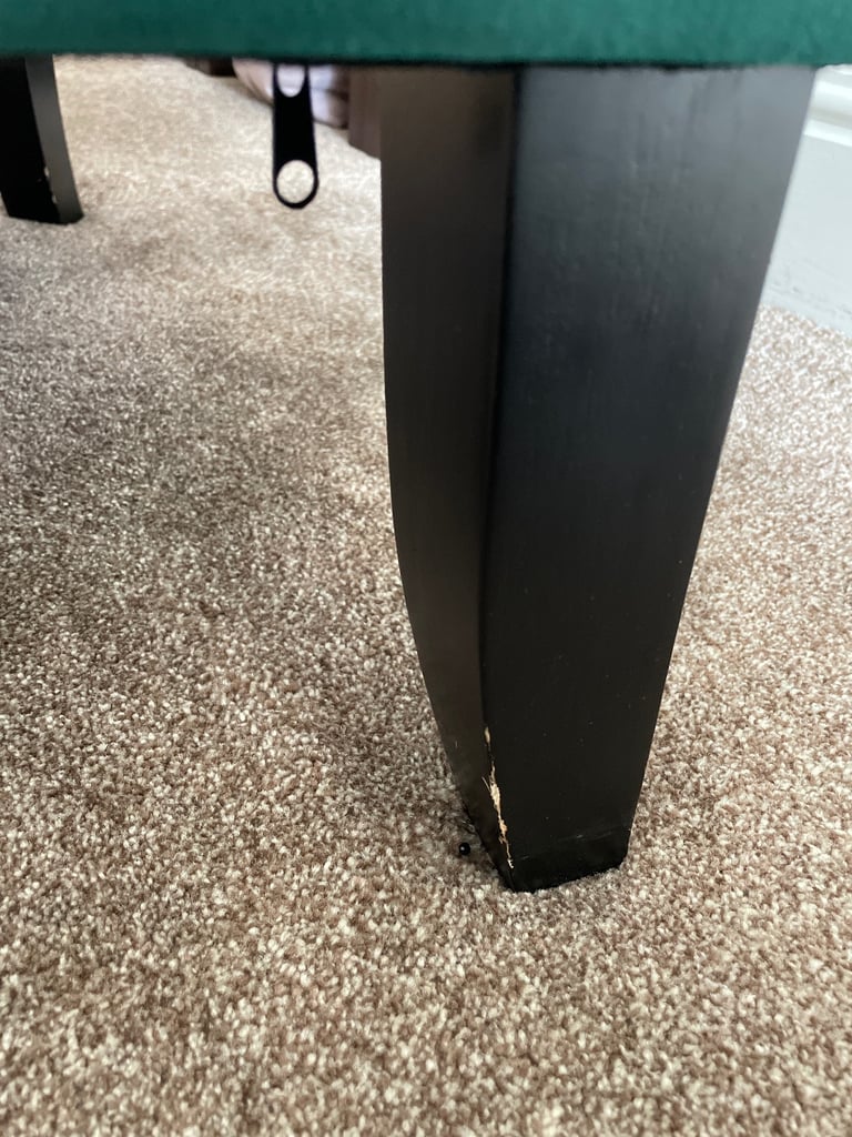 Jade green armchair, velvet feel, high back, 