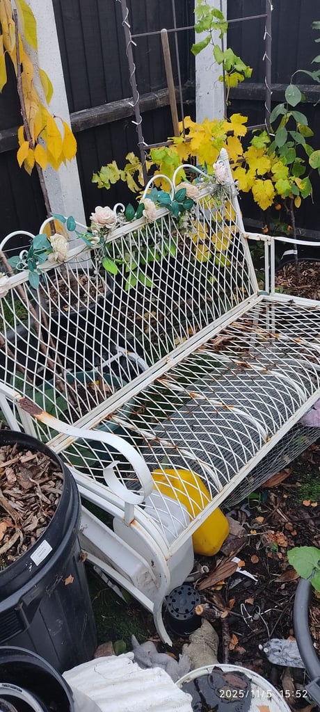 Garden bench chair cast iron 