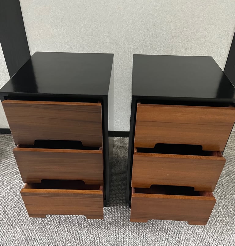 Mid century Stag pair of bedside tables/drawers