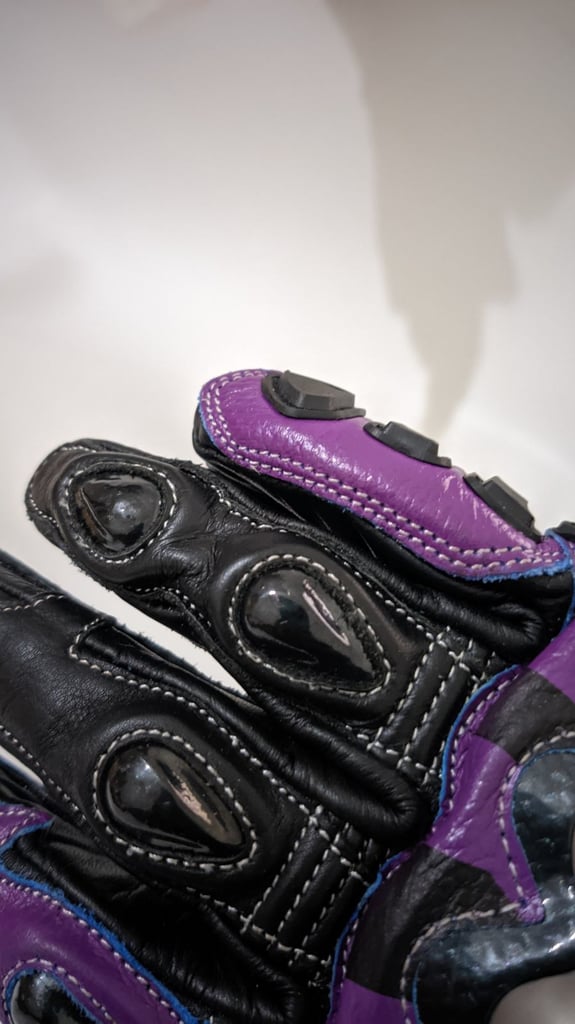 Motorcycle Leather Racing Gloves - Valentino Rossi VR46 MotoGP Leather Gloves