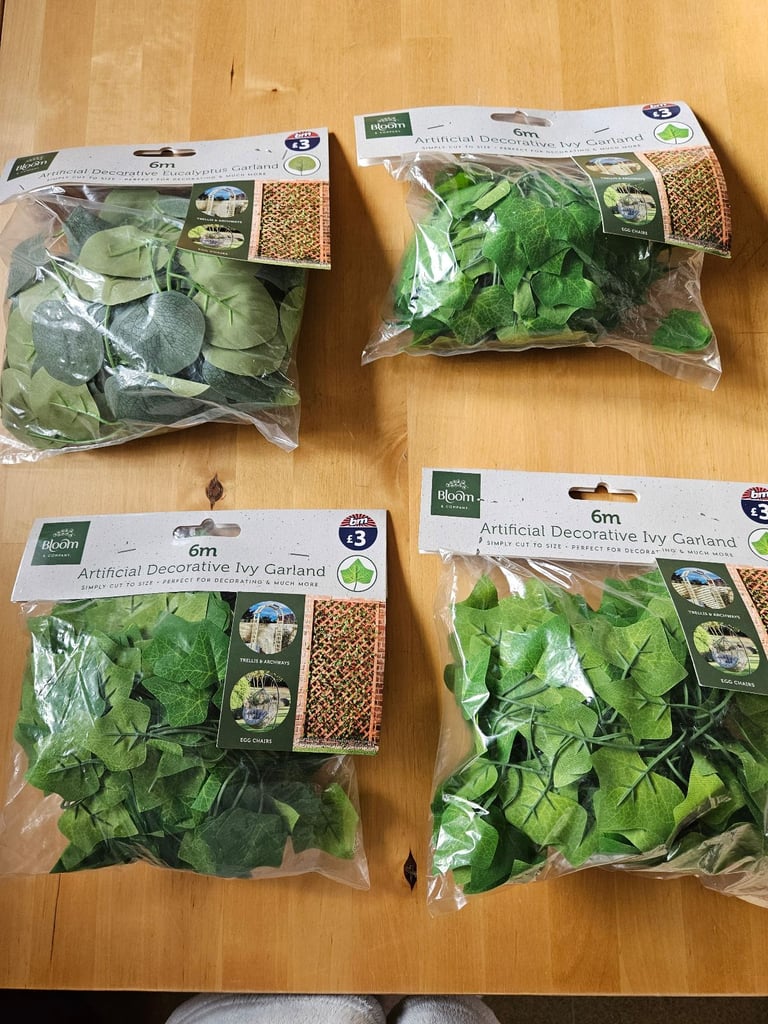 image for Bundle of artificial plant garlands for indoor or outdoor use £6