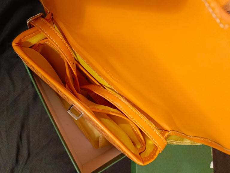 Orange leather bag
