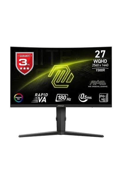 image for MSI MAG 275CQRF QD E2 27 Inch WQHD Curved Gaming Monitor