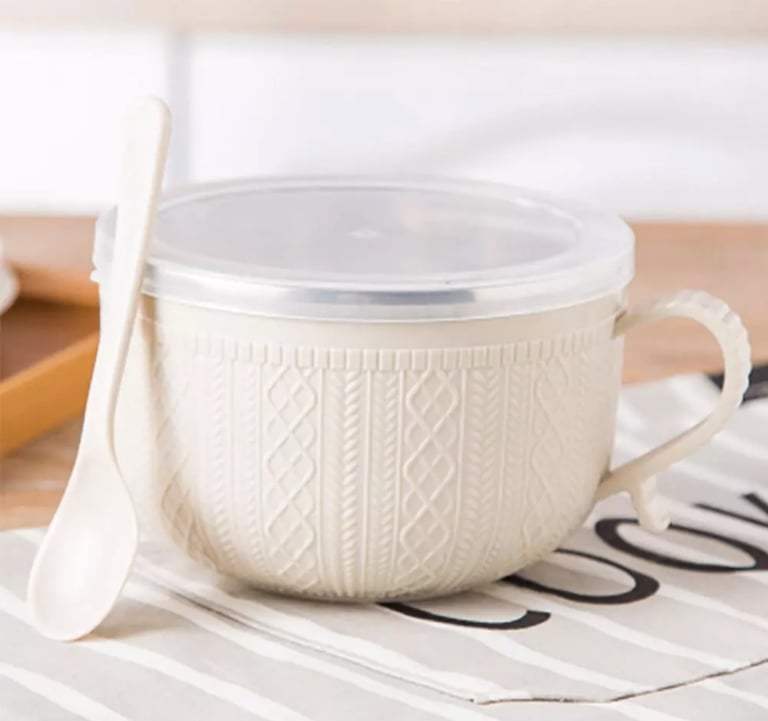 Stainless Steel Instant Noodle Bowl Rice Bowl Soup Bowl With Lid and Handle