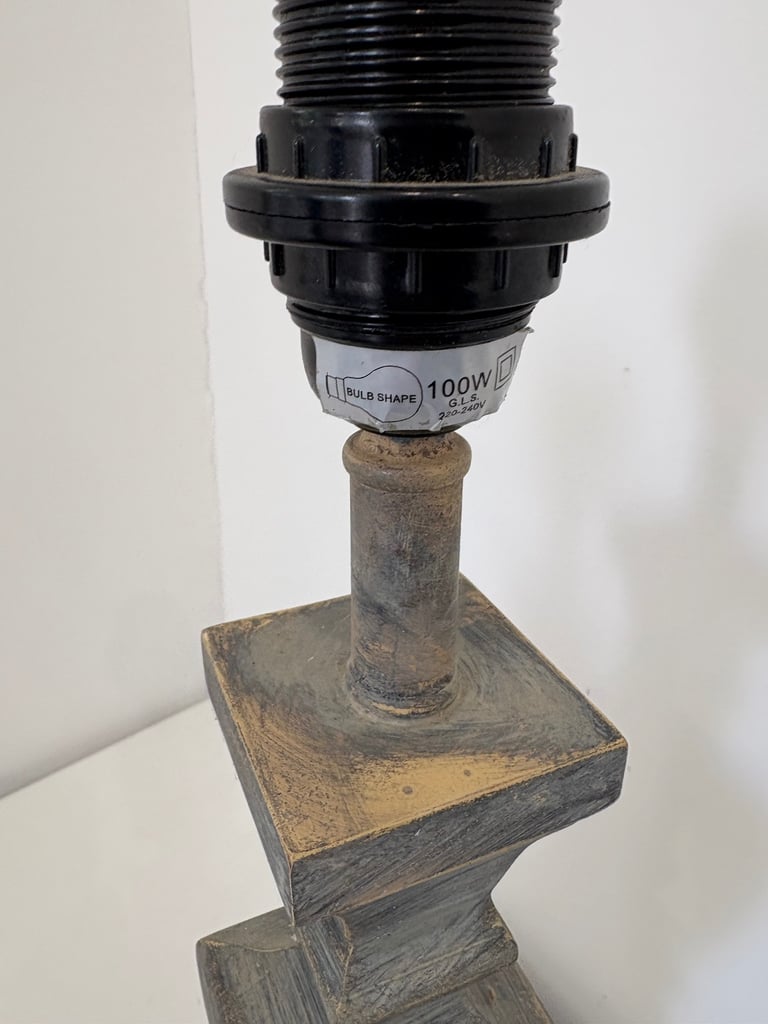 2 x stylish wooden lamp bases