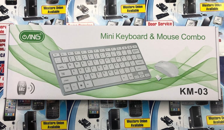 Wireless Mini keyboard and Mouse for iMac MacBook Pc Desktop Colour White