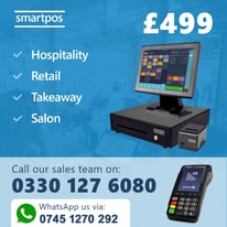 NEW 15” AIO EPOS POS Cash Register Till System for Retail, Hospitality, Takeaway and Salon
