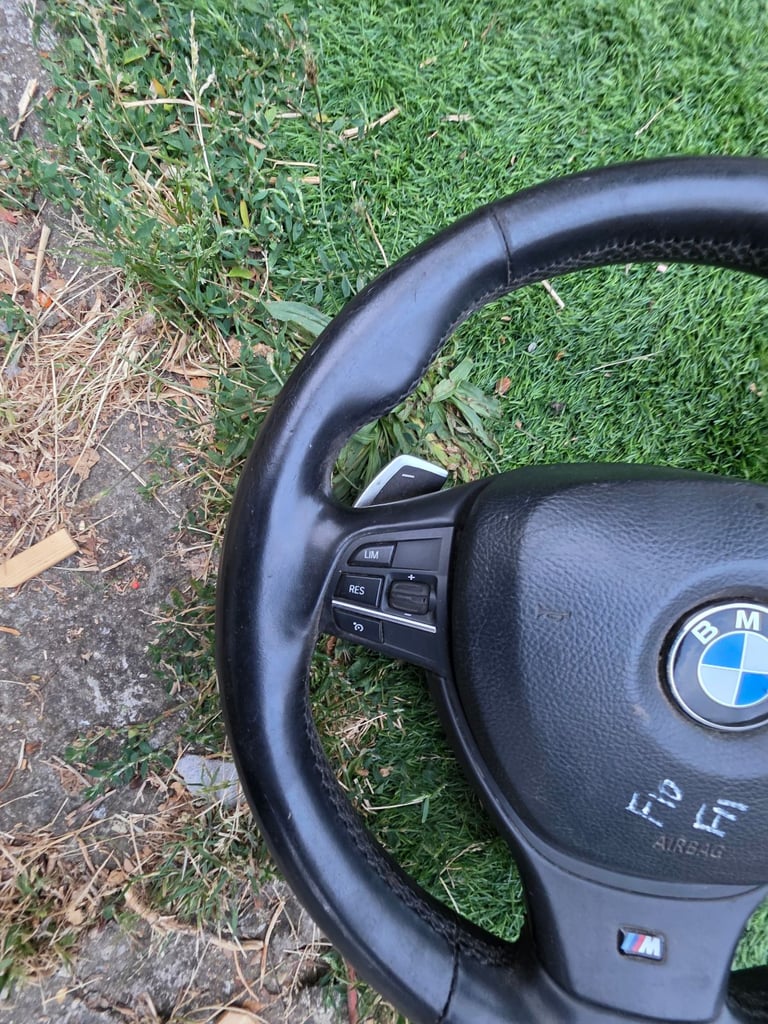 BMW F10 F11 5 SERIES M SPORT PADDLE SHIFT STEERING WHEEL AIRBAG Breaking Parts 