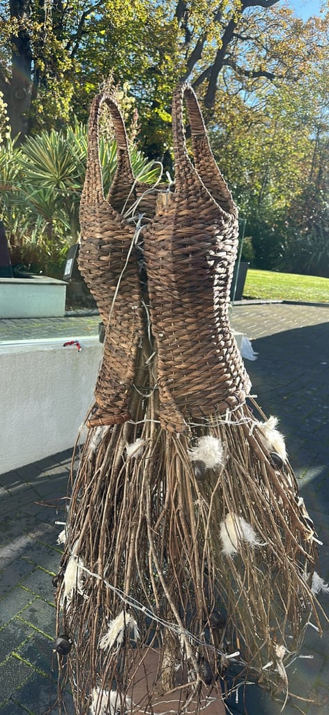 image for Wicker dress statue 