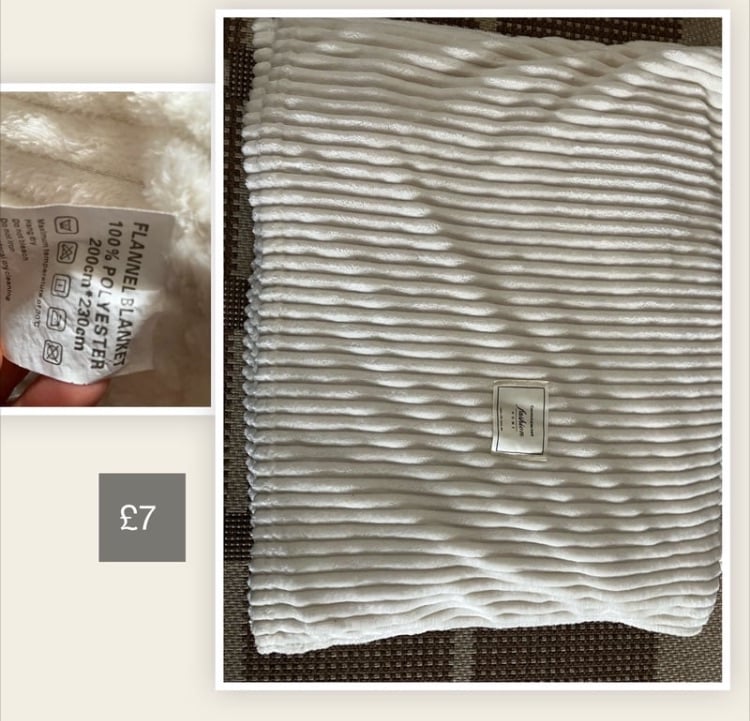 image for Large cream blanket Hardly used